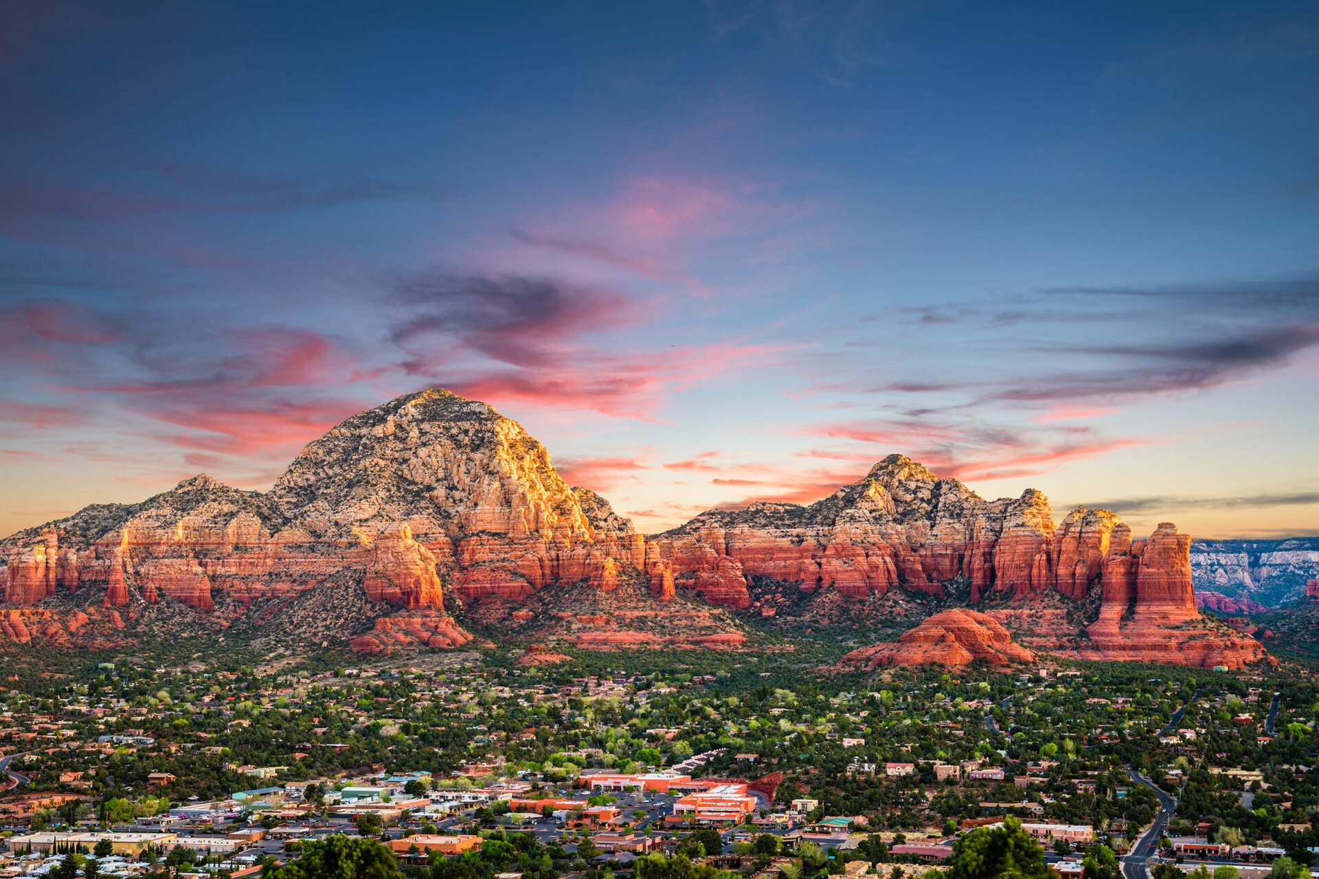 Arizona red rock landscape at golden hour